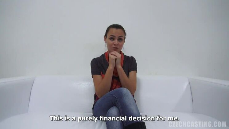 Amateur Czech Brunette Veronika Solo Casting with Small Tits