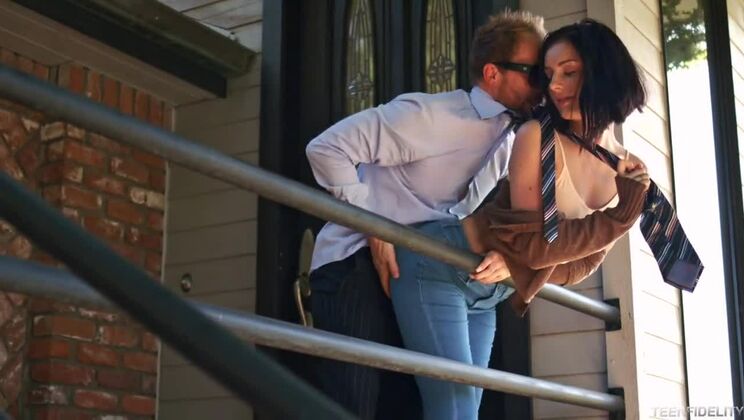 Amanda Aimes gets tied up and fucked hard by Ryan Madison outdoors