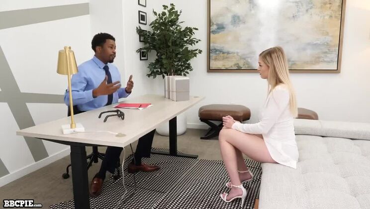 Blonde Takes BBC Creampie in POV