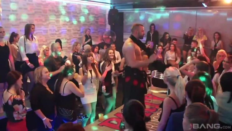 Big Tits Blonde Gets Wild Party Blowjob