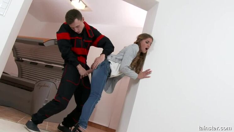 Silvia Dellai Rips Open Tight Jeans