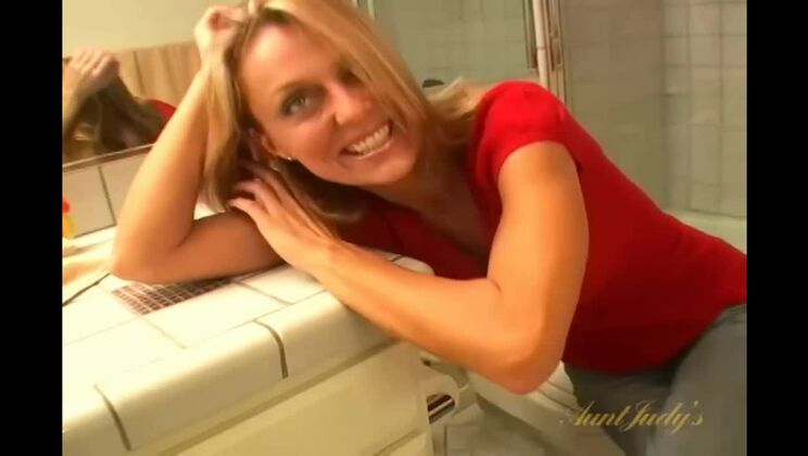 Intimate time for Brenda in the shower
