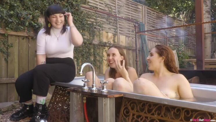 [GirlsOutWest] - Nova, Olive G: Big Tits Blonde Takes Double Penetration