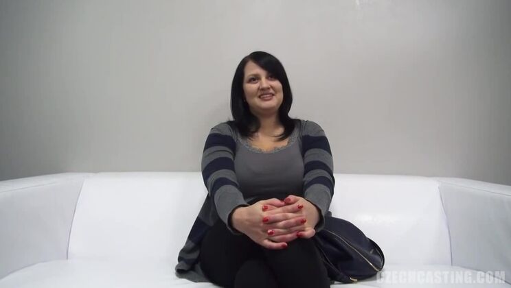 Casting a Czech Brunette with Big Tits