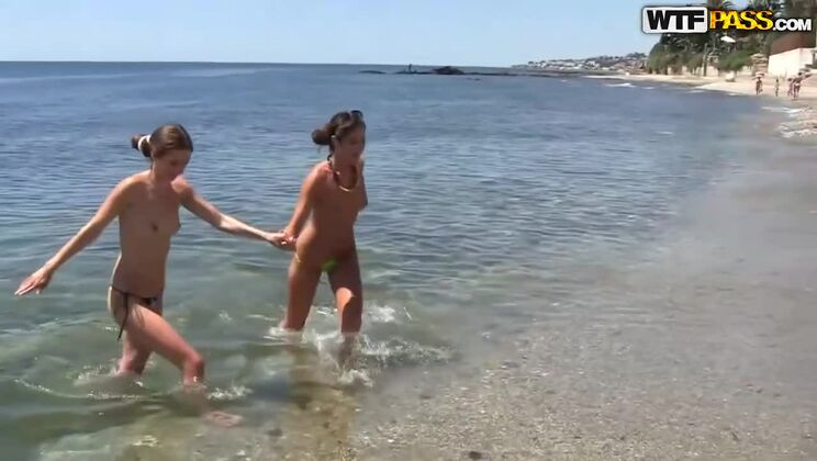 Hot Blonde Carol Vega Fucks on Beach with Friends - Sex Party Part 2