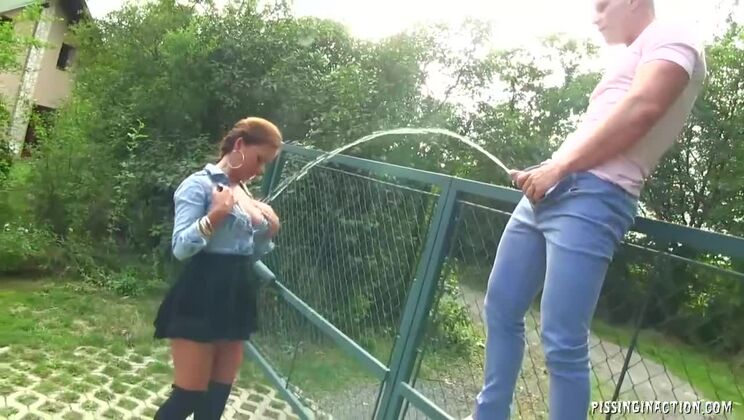 Outdoor Fun with Bella Anne: Piss and Cum
