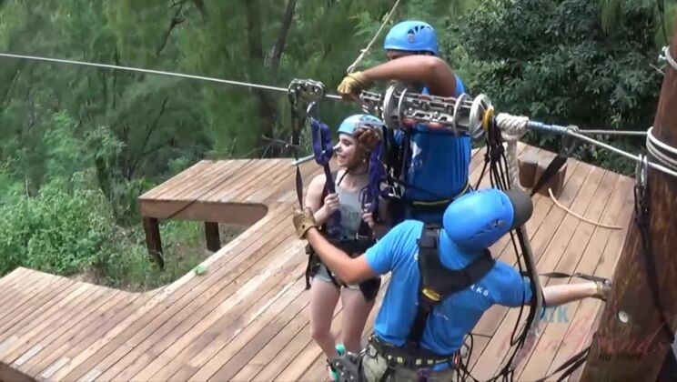 Anya Olsen Takes a Wild Zipline Ride