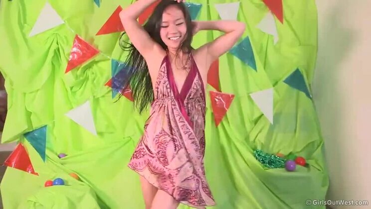 June's Groovy Moves - Small Tits and Brunette