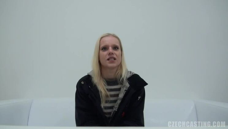 Blonde Czech Karolina in Casting Scene