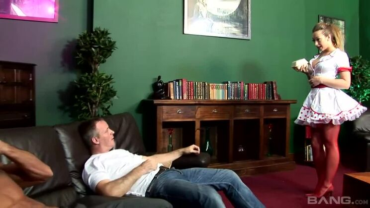 Lingerie Clad Miss Gets Big Cock