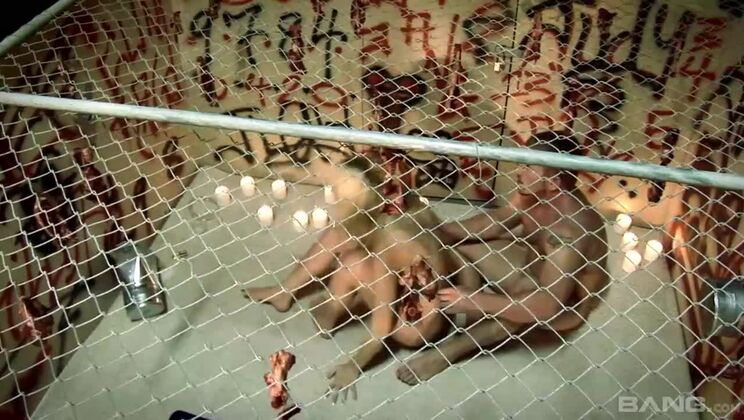 Horny Blonde Enjoys Threesome at Gloryhole