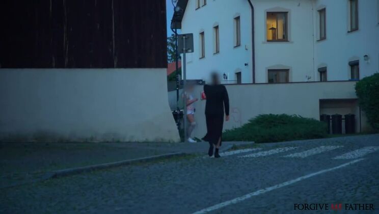 Forgiven: Blonde with Big Tits Gives Handjob