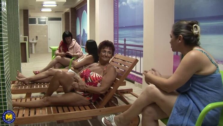 Ana Bela - Relaxing in Mature Sauna