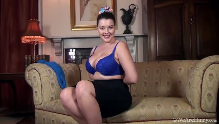 Cherry Blush, a Hairy Brunette, Strips Down