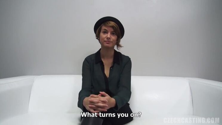 Brunette Czech Beauty Lenka in Casting