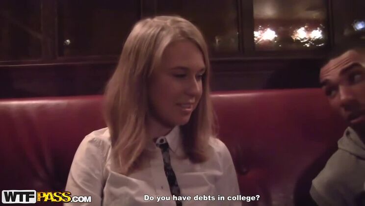 Shy Blonde Girl Marika in POV Video with Ilya and Eric