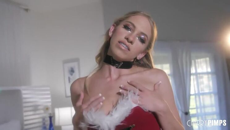 Wet and Blonde Khloe Kapri's Christmas