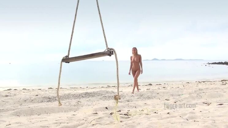 Blonde Beauty Coxy Fucks Herself at the Beach