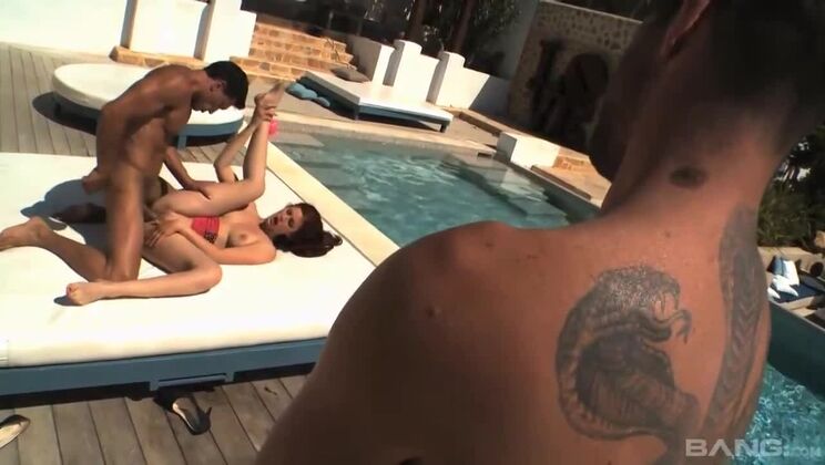 Outdoor Cumshot with Redhead Mira Sunset