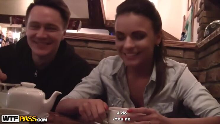 Silvia Jons, a Brunette with Big Tits, in Pickup