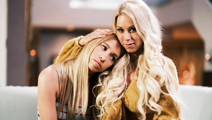 Steamy Lesbian Encounter with Big Tits and Hairy Pussy