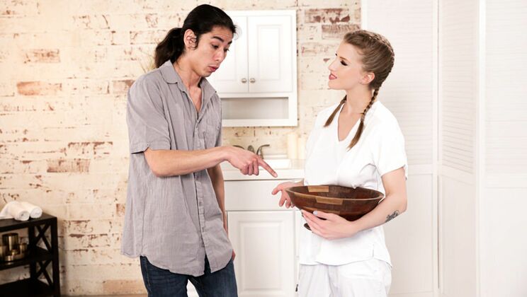 Big Cock in Redhead's Mouth