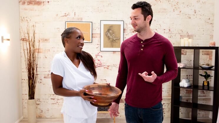 Daya Knight and Brad Sterling Hot Interracial Titty Fuck