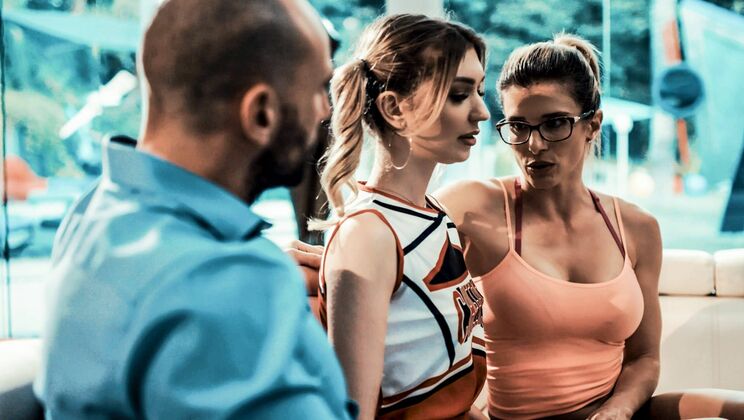 Lesbian Cheerleader and MILF