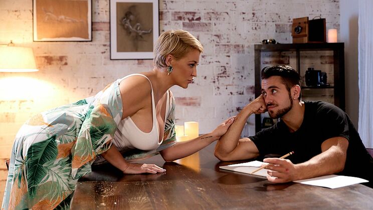 Blonde Goddess Gets Massage