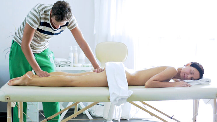 New Guy Gives Teen Massage