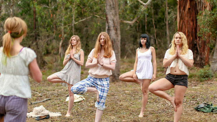 Laney and Friends Outdoor Yoga Fuck