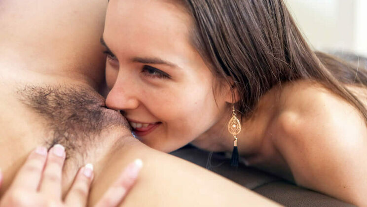 Brunette Beauties Jade and Charlotte Go Lesbian