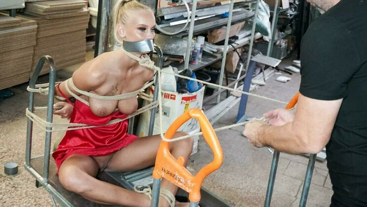 Hogtied and Humiliated in High Heels and Shaved