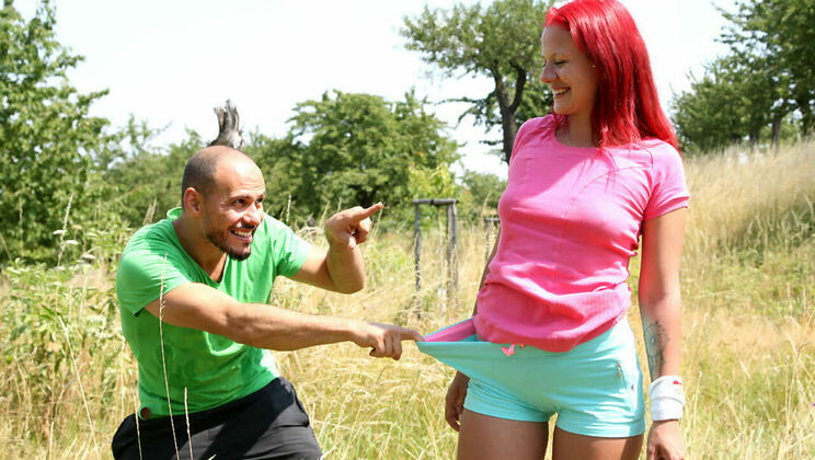 Redhead Tiffany Love in Shaved Pussy Scene