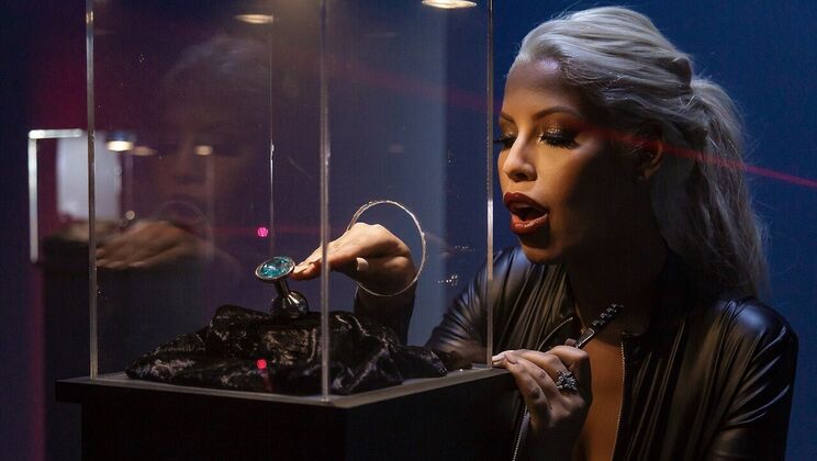 Blonde Bombshell Gets Bound and Fucked Rough