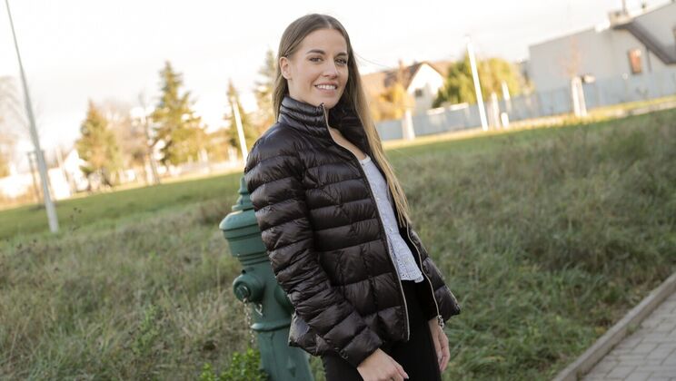 POV Sex with Eveline Dellai in Thong after Winning at Casino