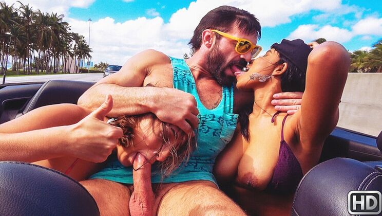 Squirters on the Beach in Cars