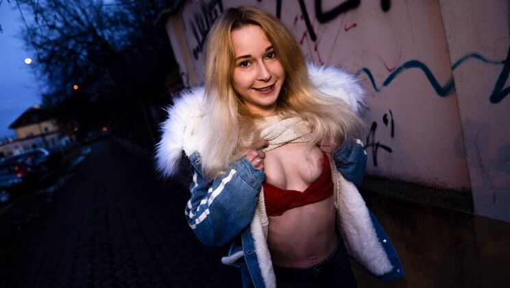 Blonde Model Gets Spanking and Cum Facial