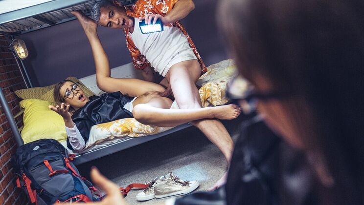 Naughty Graduates in FFM Action