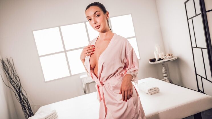 Massage, Blowjob, and Cum on Czech Tits