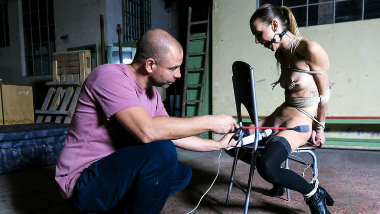 Blonde Adelle in Hardcore BDSM Action: Tied and Vibed to Orgasm