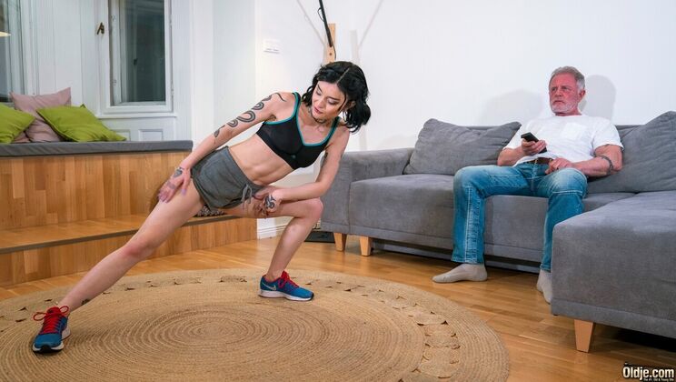 Old Meets Young in a Striptease Tease