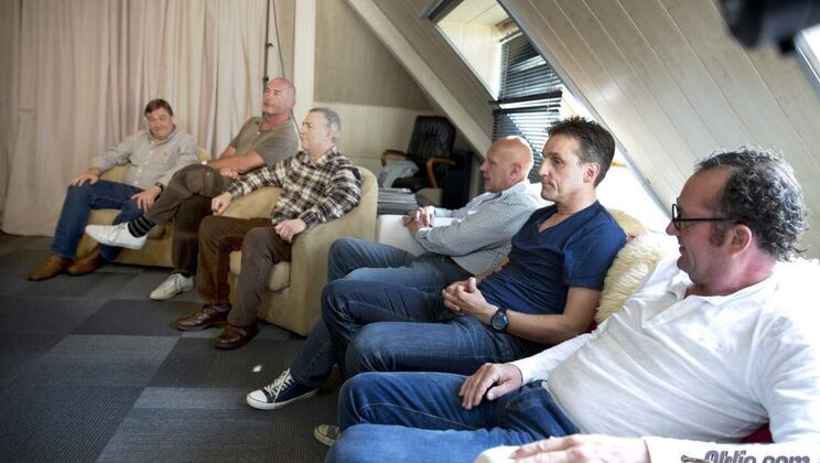 Old School Gangbang with Anal and Blowjob