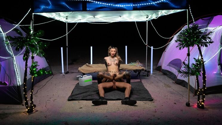 Medium-Titted Raver's Big Cock Ride