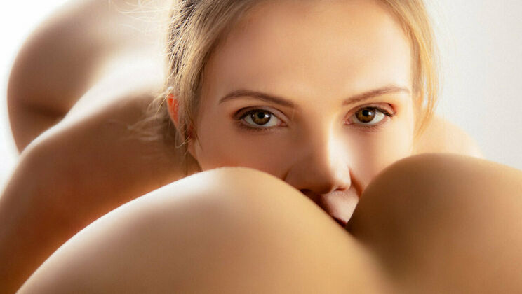 Lesbian Striptease with Curly Haired Beauties