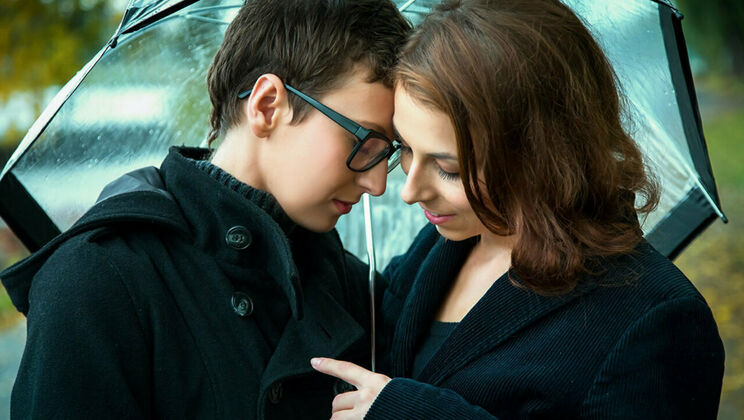 Autumn: A Lesbian Encounter with Natural Tits