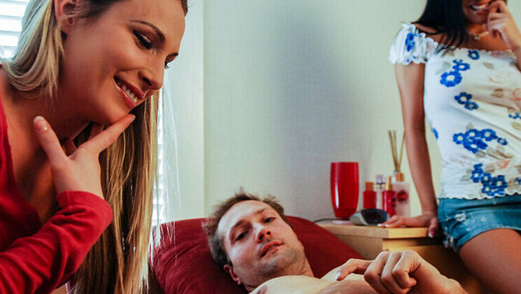 Morning Deepthroat for Harmony and Mikayla