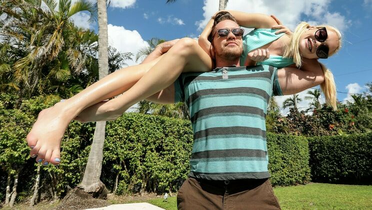 Amateur Blonde Gets Doggystyle by the Water