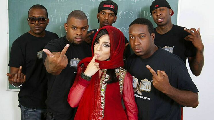 Nadia Ali Interracial Gangbang