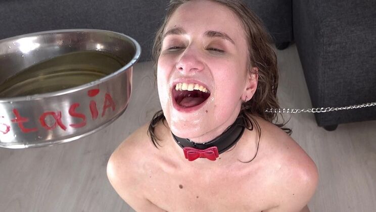 Pissing in a Dog Bowl - Anastasia Mistress Gets Dirty